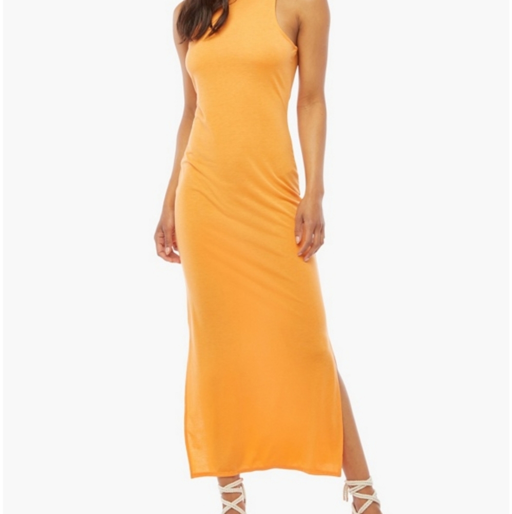 NWT just fab halter side slit maxi dress